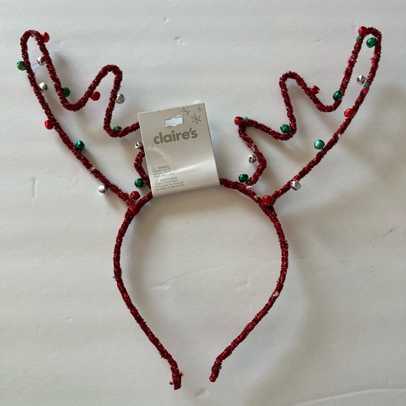 Claire's Red Reindeer Antler Hair Accessories Headband - Picture 2 of 6